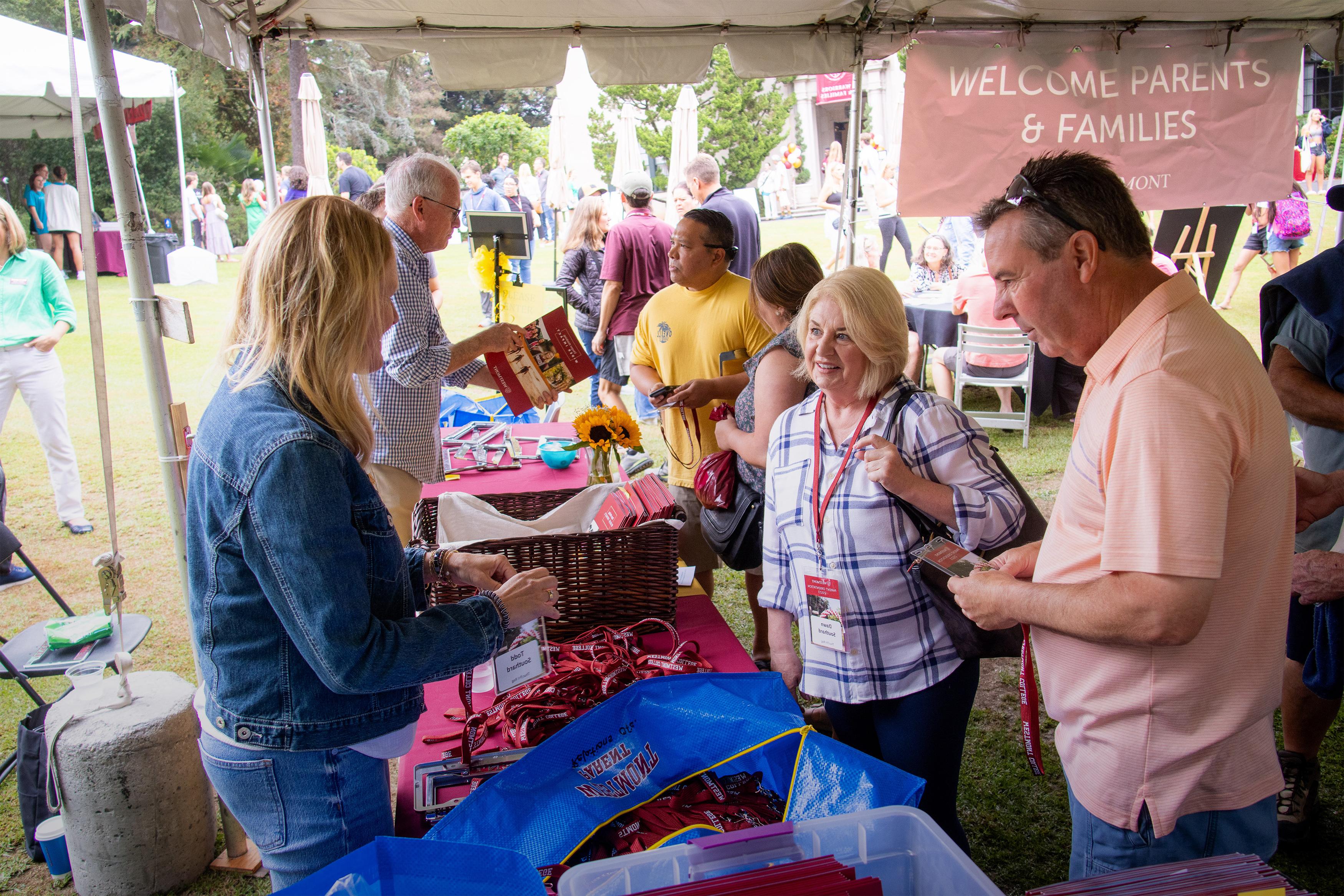 parents helping warrior welcome